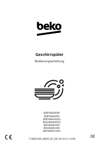 Bedienungsanleitung BEKO BDFN26431WC Geschirrspüler