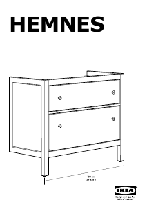 Kasutusjuhend IKEA HEMNES (100x49x89) Alumine kapp