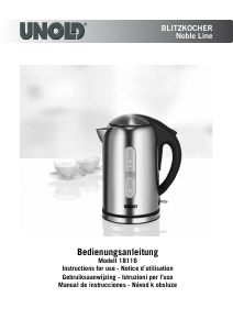 Handleiding Unold 18116 Blitzkocher Noble Line Waterkoker