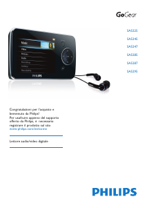 Manuale Philips SA5225 GoGear Lettore Mp3