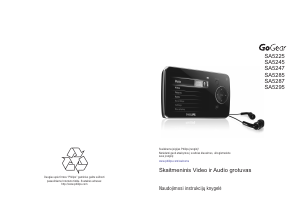 Vadovas Philips SA5225 GoGear MP3 leistuvas