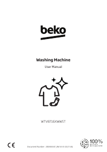 Handleiding BEKO WTV8716XWWST Wasmachine