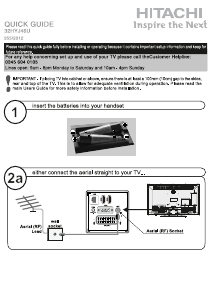 Manual Hitachi 32HYJ46U LED Television