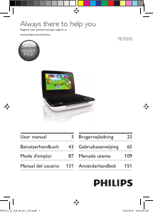 Manual de uso Philips PD7010 Reproductor DVD