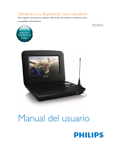 Manual de uso Philips PD7015 Reproductor DVD