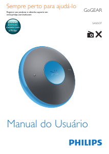 Manual Philips SA5DOT02KNS GoGear Leitor Mp3