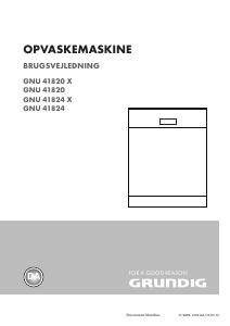 Brugsanvisning Grundig GNU 41820 Opvaskemaskine