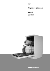 Manual Gorenje GS52115X Maşină de spălat vase