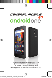 Kullanım kılavuzu General Mobile 4G Android One Cep telefonu
