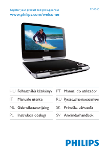 Használati útmutató Philips PD9060 DVD-lejátszó