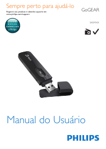 Manual Philips SA5MXX04PF GoGear Leitor Mp3