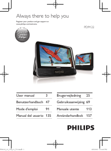 Manual de uso Philips PD9122 Reproductor DVD