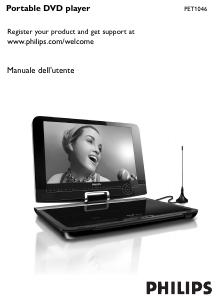 Manuale Philips PET1046 Lettore DVD