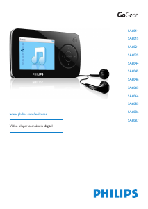 Manual Philips SA6044 GoGear Leitor Mp3