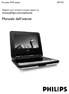 Manuale Philips PET731 Lettore DVD