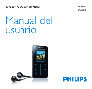 Manual de uso Philips SA9200 GoGear Reproductor de Mp3