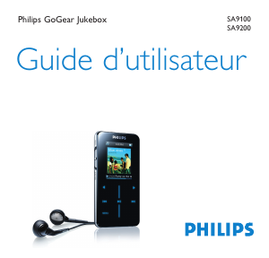 Mode d’emploi Philips SA9200 GoGear Lecteur Mp3