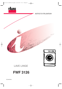 Mode d’emploi Faure FWF3126 Lave-linge