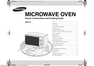 Manual Samsung GW71E Microwave