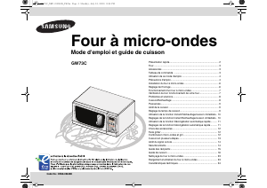 Mode d’emploi Samsung GW73C Micro-onde