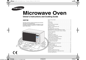 Manual Samsung GW73E-SB Microwave