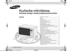 Instrukcja Samsung GW73E-SB Kuchenka mikrofalowa