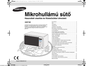 Használati útmutató Samsung GW73E-SB Mikrohullámú sütő