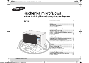 Instrukcja Samsung GW73E-WB Kuchenka mikrofalowa