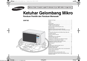 Panduan Samsung GW73E-WB Microwave