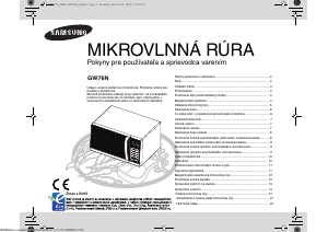 Návod Samsung GW76N-SX Mikrovlnná rúra