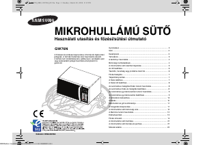 Használati útmutató Samsung GW76N-SX Mikrohullámú sütő