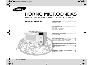Manual de uso Samsung M1610N Microondas