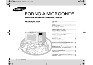 Manuale Samsung M1610N Microonde