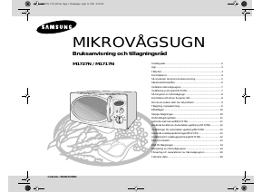 Bruksanvisning Samsung M1727N Mikrovågsugn