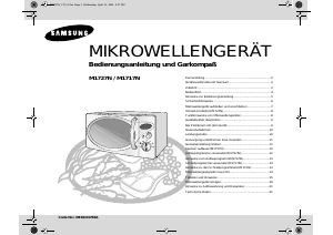 Bedienungsanleitung Samsung M1727N Mikrowelle