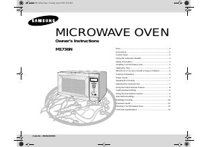 Manual Samsung M1736N Microwave