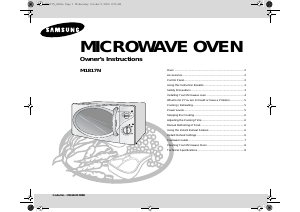 Manual Samsung M1817N Microwave