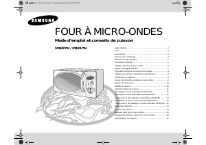 Mode d’emploi Samsung M1817N Micro-onde