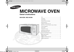 Manual Samsung M181DN Microwave