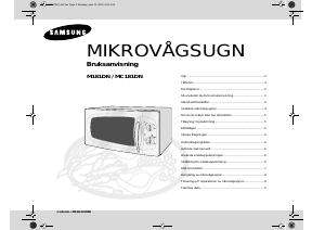 Bruksanvisning Samsung M181DN Mikrovågsugn