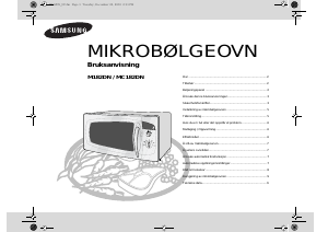 Bruksanvisning Samsung M182DN Mikrobølgeovn