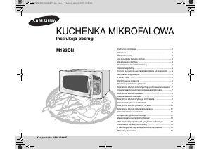 Instrukcja Samsung M183DN Kuchenka mikrofalowa