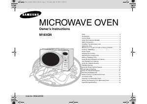 Manual Samsung M183GN-S Microwave