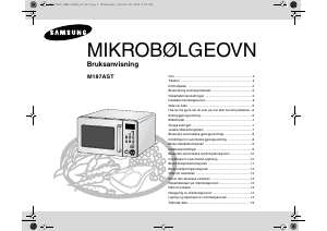 Bruksanvisning Samsung M187AST Mikrobølgeovn