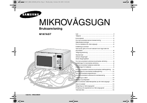 Bruksanvisning Samsung M187AST Mikrovågsugn