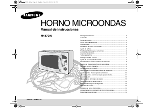 Manual de uso Samsung M187DN Microondas