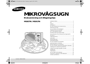 Bruksanvisning Samsung M1927N Mikrovågsugn