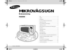 Bruksanvisning Samsung M192DN Mikrovågsugn