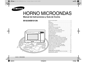 Manual de uso Samsung M1933N Microondas