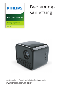 Bedienungsanleitung Philips PPX120 PicoPix Nano Projektor